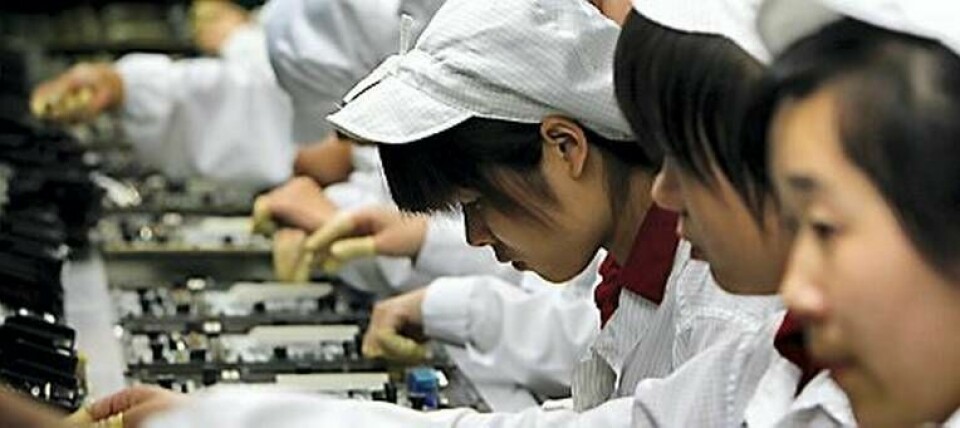 De låga lönerna vid Foxconns fabriker utlöste en våg av självmord vid Shenzhenfabriken. Foto: Kin Cheung/(Scanpix)