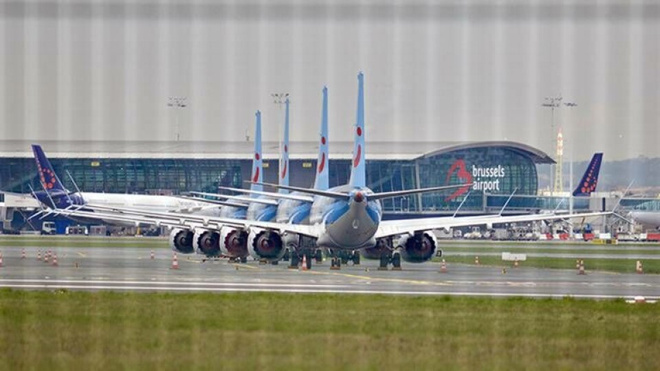 Fyra Boeing 737 Max 8 som fått flygförbud. Foto: TT Fyra Boeing 737 Max 8 som fått flygförbud. Foto: TT