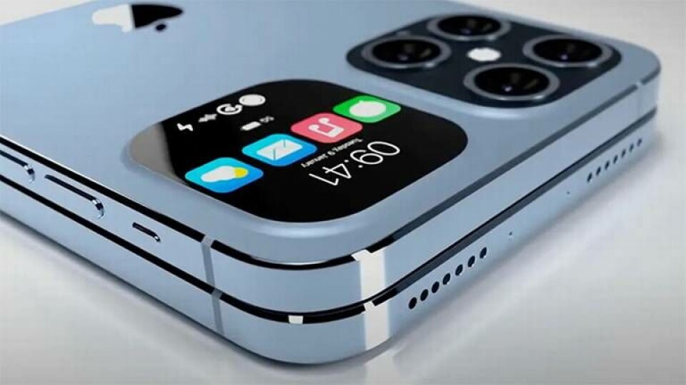 En konceptbild av en vikbar Iphone. Foto: iOSBetaNews En konceptbild av en vikbar Iphone. Foto: iOSBetaNews