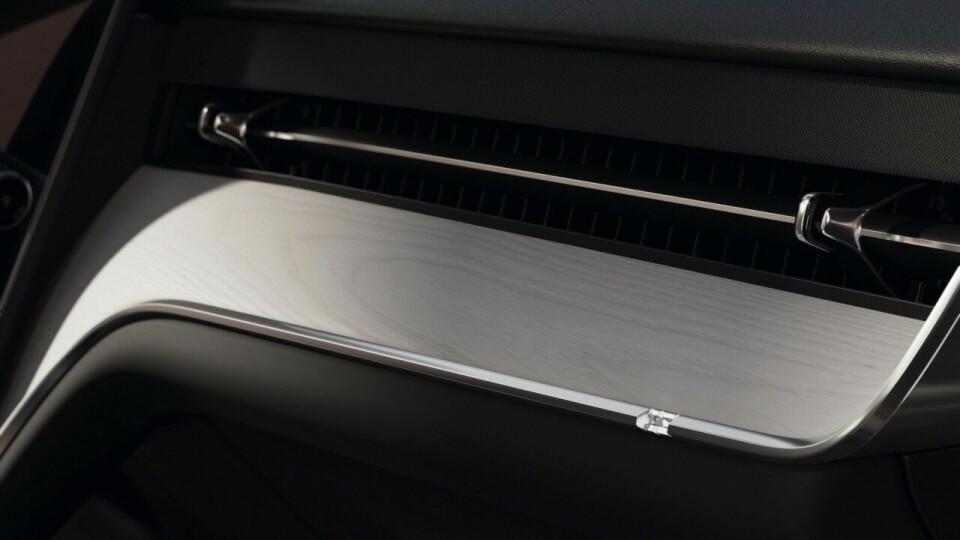 I Volvo EX90 får träpaneler med bakgrundsbelysning Foto: Volvo Cars