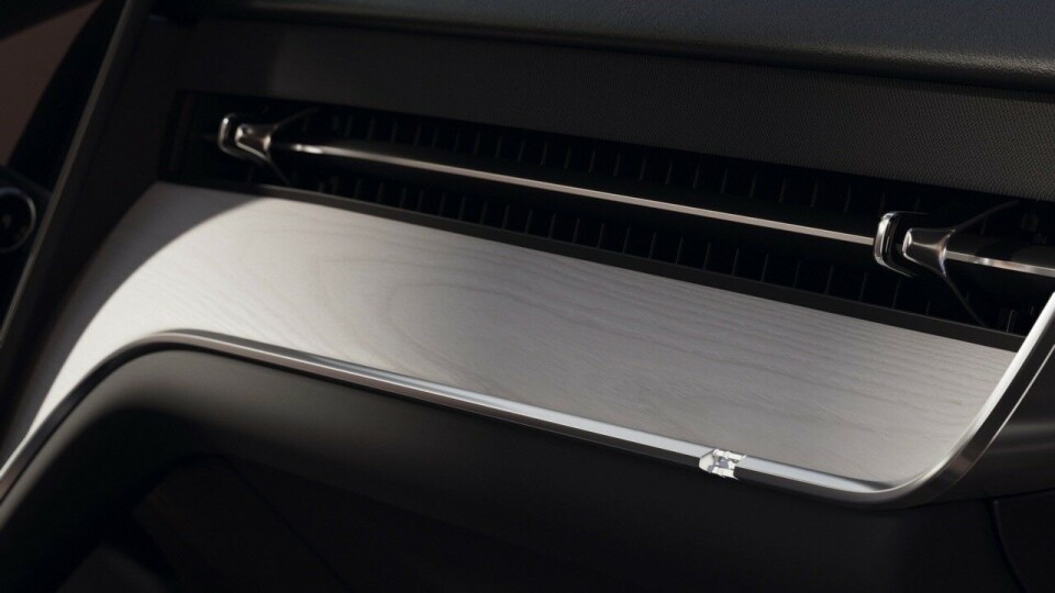 I Volvo EX90 får träpaneler med bakgrundsbelysning Foto: Volvo Cars I Volvo EX90 får träpaneler med bakgrundsbelysning Foto: Volvo Cars