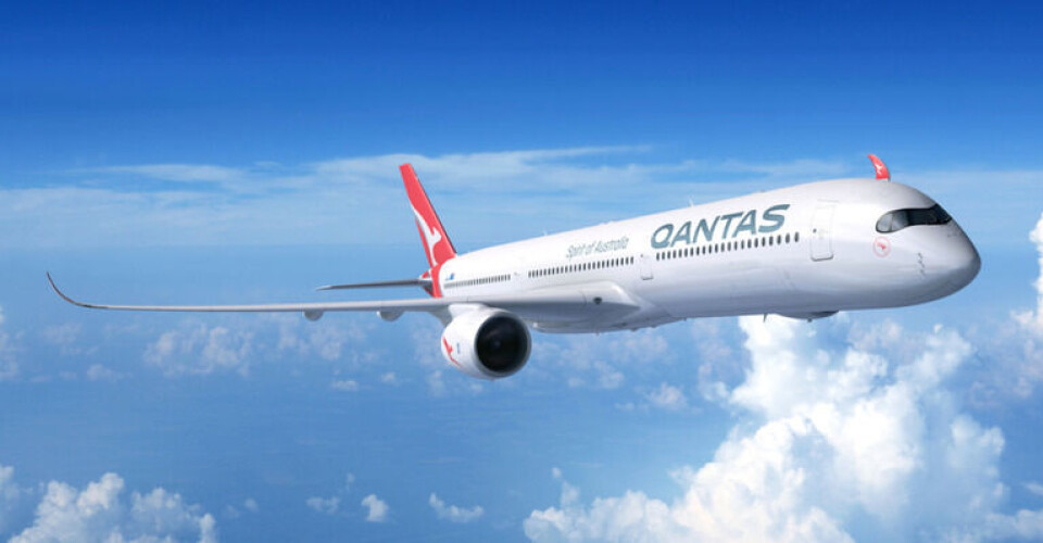 Så här kan Qantasplanen från Airbus av modellen A350-1000 på de ultralånga linjerna komma att se ut. Foto: Qantas Så här kan Qantasplanen från Airbus av modellen A350-1000 på de ultralånga linjerna komma att se ut. Foto: Qantas