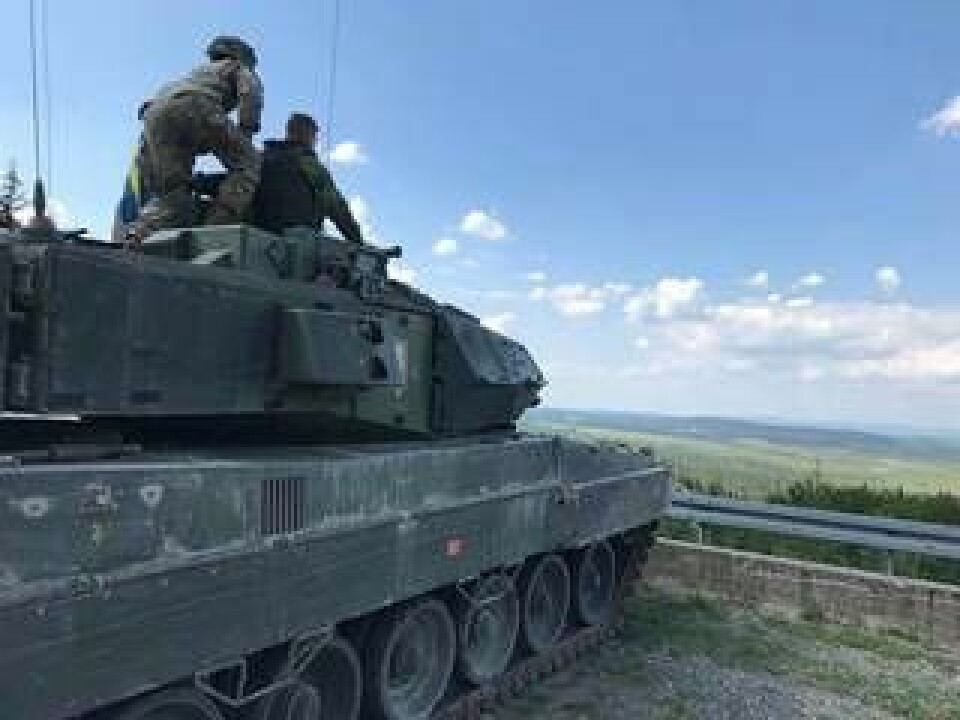 Samtliga länder i toppen av tävlingen (Tyskland vann och Österrike kom trea) använde stridsvagnar baserade på den tyska stridsvagnen Leopard 2. Foto: Privat