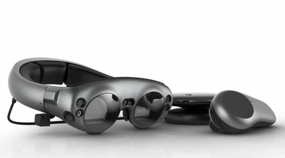 Magic Leap One består av headset, puck med processor och batteri, samt en handkontroll. Foto: Magic Leap Magic Leap One består av headset, puck med processor och batteri, samt en handkontroll. Foto: Magic Leap