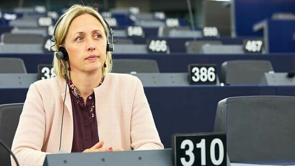 Socialdemokraternas Jytte Guteland i Europaparlamentets plenisal. Arkivfoto. Foto: TT