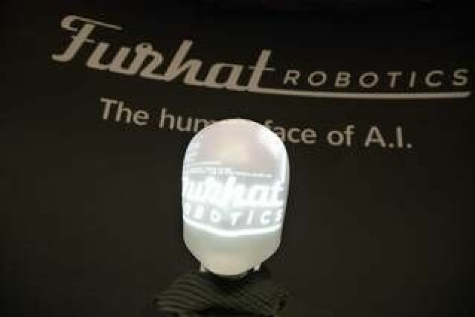 Furhat, en social robot som kan anta vilken mänsklig skepnad som helst. Foto: Jörgen Appelgren