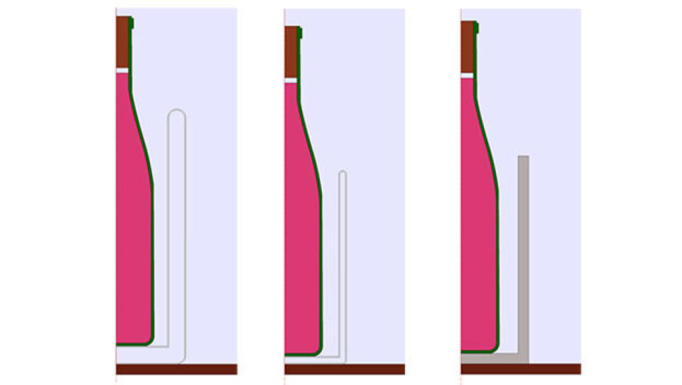 COMSOL-modellerna använder axialsymmetri (rotationssymmetri). Design #1, Design #2 och Design #3 från vänster till höger. COMSOL-modellerna använder axialsymmetri (rotationssymmetri). Design #1, Design #2 och Design #3 från vänster till höger.