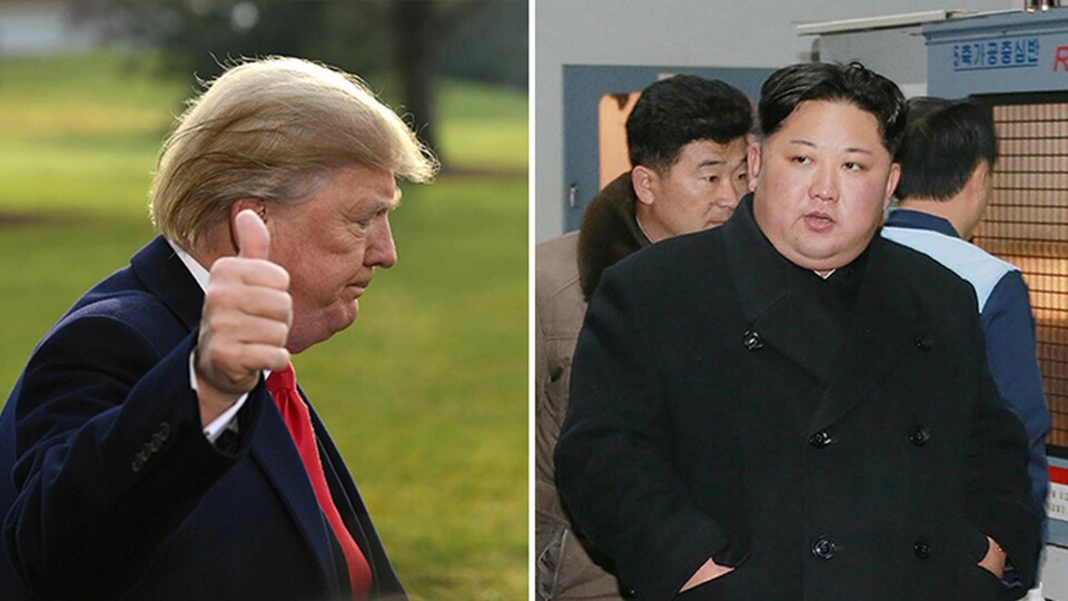 USA:s president Donald Trump och Nordkoreas ledare Kim Jong Un. Foto: TT