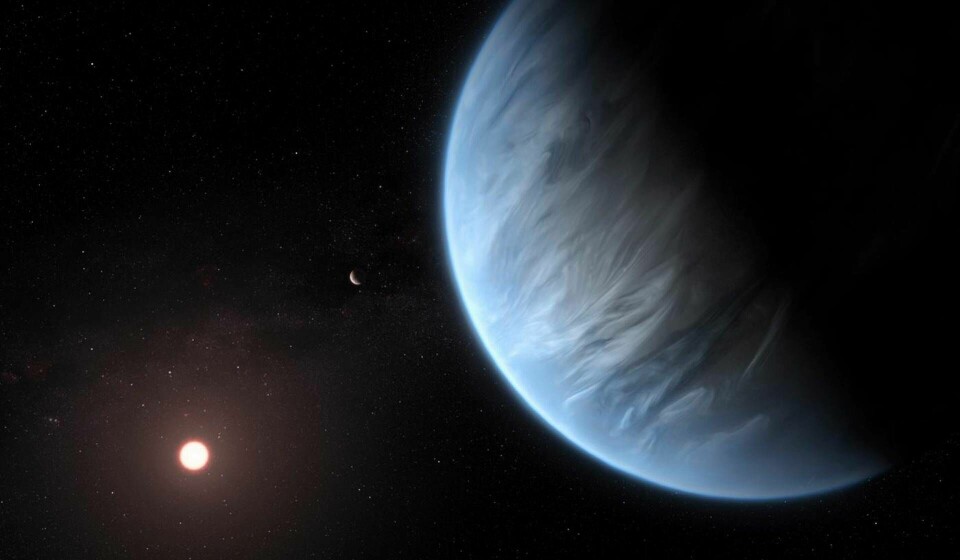 Illustration av planeten K2-18b. Foto: M. Kornmesser