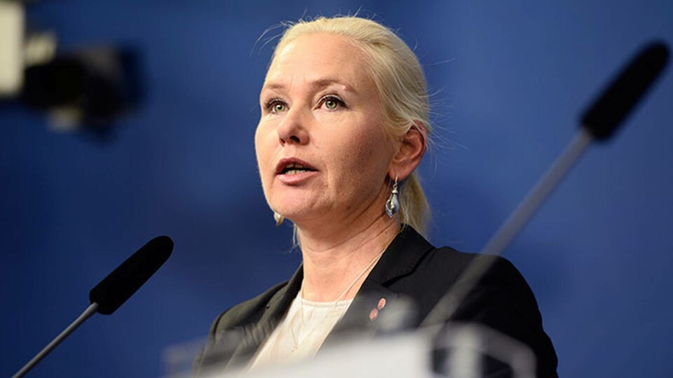 Infrastrukturminister Anna Johansson (S) presenterar regeringens infrastrukturproposition. Foto: Henrik Montgomery / TT Infrastrukturminister Anna Johansson (S) presenterar regeringens infrastrukturproposition. Foto: Henrik Montgomery / TT