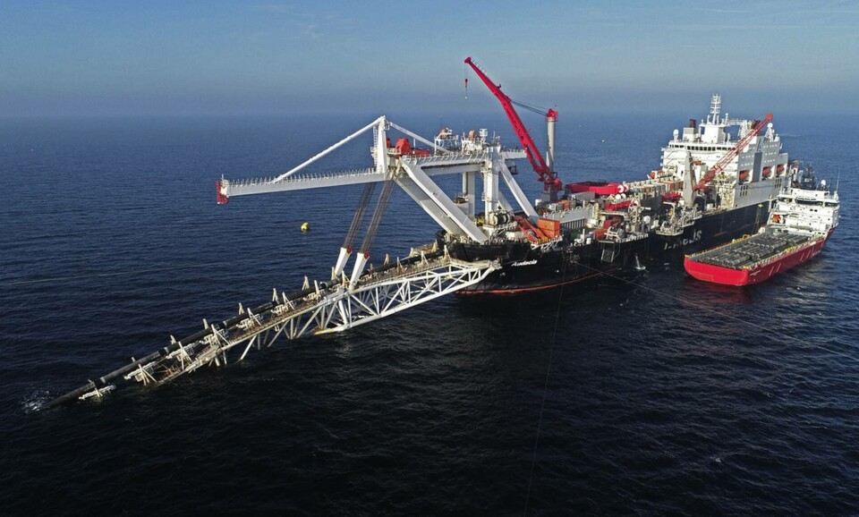 Nordstream 2 skulle om gasledningen färdigställs fördubbla kapaciteten för gasleveranser direkt från Ryssland till Tyskland, via Östersjön. Arkivbild. Foto: Bernd Wuestneck/AP/TT Nordstream 2 skulle om gasledningen färdigställs fördubbla kapaciteten för gasleveranser direkt från Ryssland till Tyskland, via Östersjön. Arkivbild. Foto: Bernd Wuestneck/AP/TT