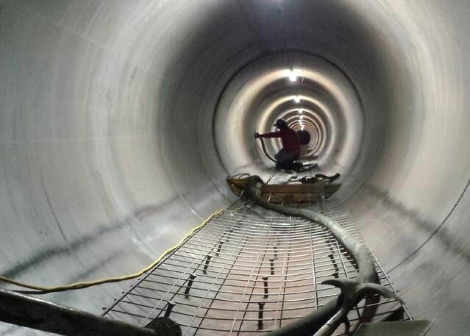 Insidan av en hyperloop. Foto: Precision Construction Services