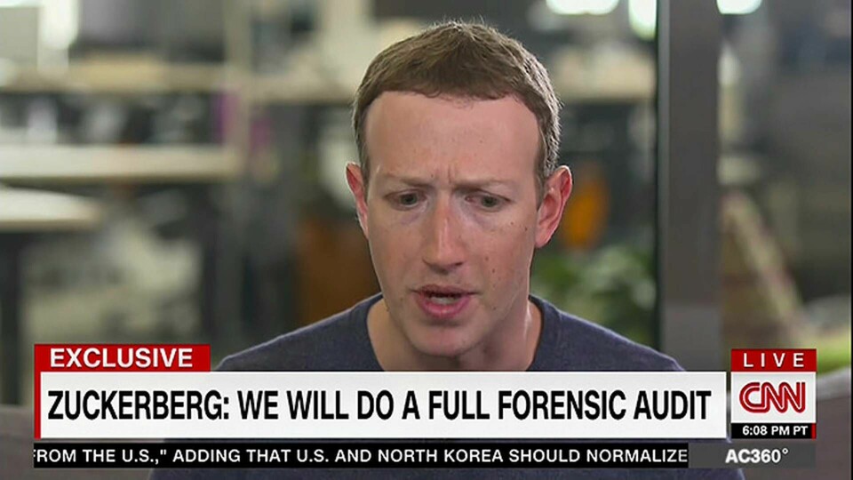 Mark Zuckerberg under framträdande i CNN:s Anderson Cooper 360°. Foto: WENN.com