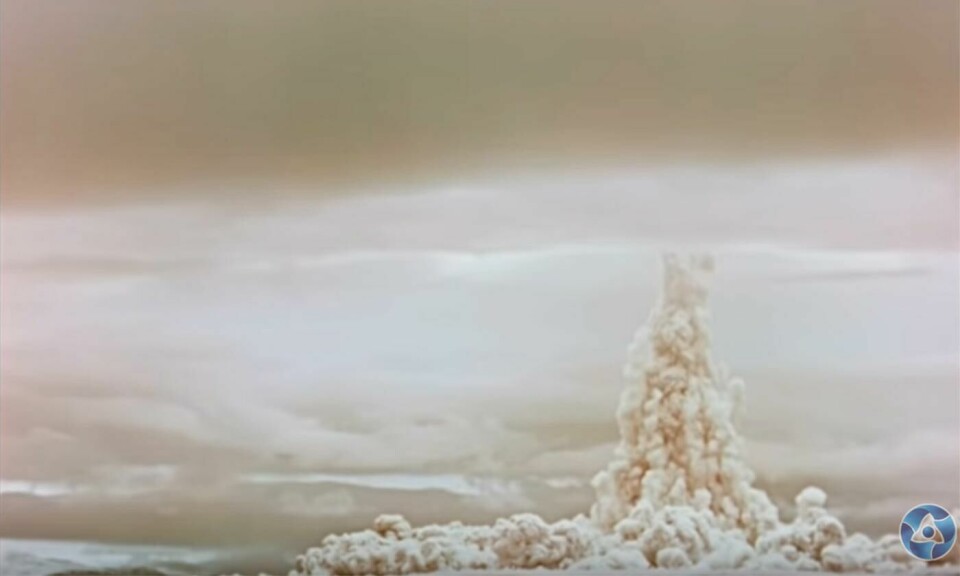 'Tsar-bomba' detonerades den 30 oktober 1961 på Severnyjön i Novaja Zemlja i Norra Ishavet. Foto: Rosatom