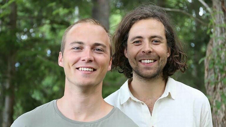 Eric Ahlberg och Erik Wallnér är ingenjörerna bakom Solcellskollen. Foto: Christina Wallnér