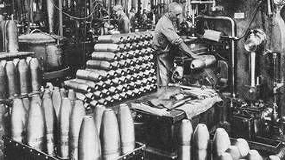 Tyskland klarade sin ammunitionstillverkning endast tack vare metoden som gav Fritz Haber nobelpriset. Foto: Artmedia / Heritage Images