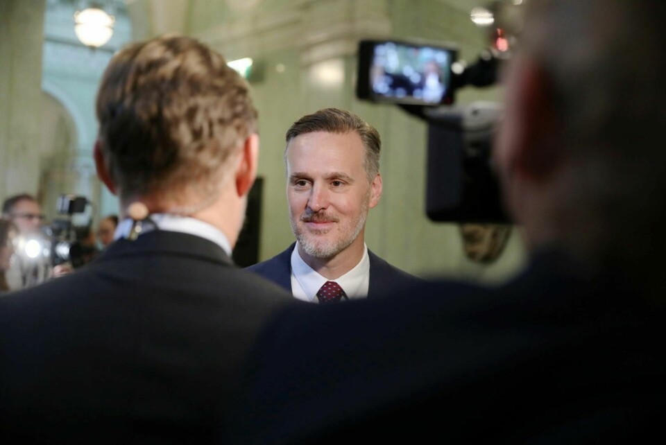 Finansmarknadsminister Max Elger (S). Foto: Sören Andersson/TT