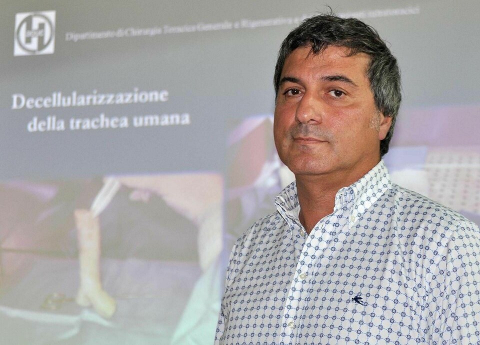 Kirurgen Paolo Macchiarini, som har fällts för forskningsfusk i samband med forskning på Karolinska institutet. Foto: Lorenzo Galassi