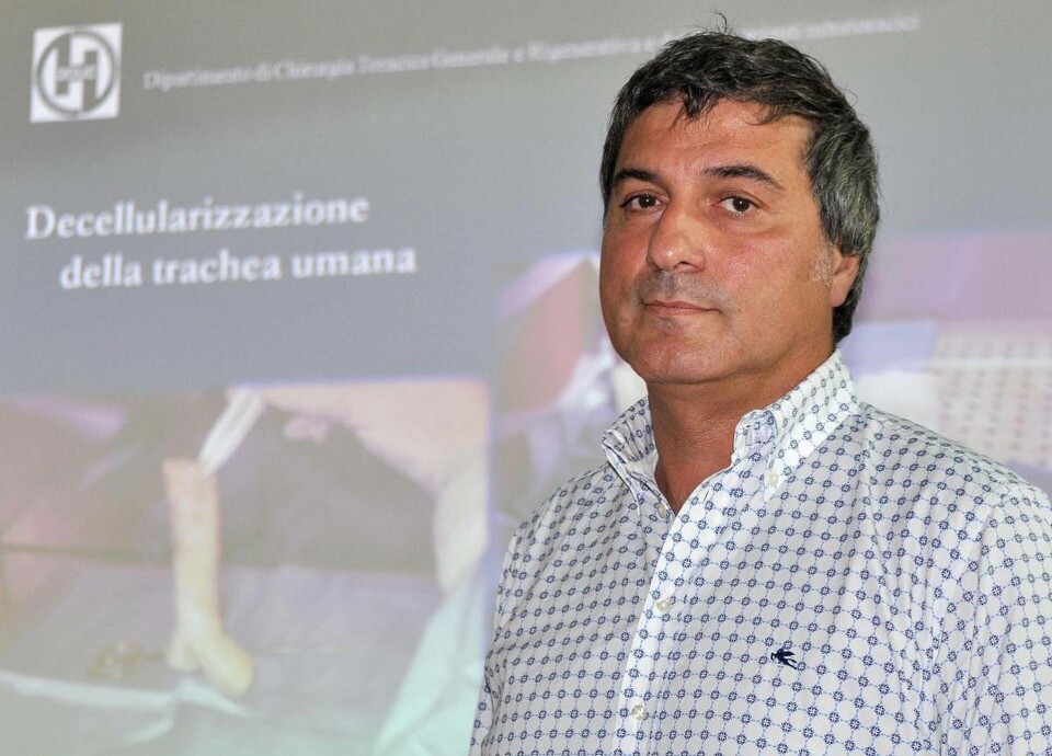 Kirurgen Paolo Macchiarini, som har fällts för forskningsfusk i samband med forskning på Karolinska institutet. Foto: Lorenzo Galassi Kirurgen Paolo Macchiarini, som har fällts för forskningsfusk i samband med forskning på Karolinska institutet. Foto: Lorenzo Galassi