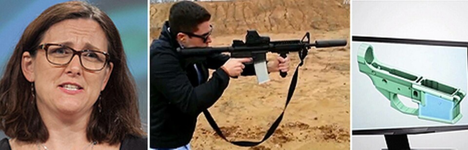 EU-kommissionären Cecilia Malmström vill att vapenlagarna kan efterlevas i takt med att 3D-printer-teknologin blir allmängods. Vapenbilderna är hämtade från dokumentären ”3d printed guns” på Youtube. Foto: TT, Youtube EU-kommissionären Cecilia Malmström vill att vapenlagarna kan efterlevas i takt med att 3D-printer-teknologin blir allmängods. Vapenbilderna är hämtade från dokumentären ”3d printed guns” på Youtube. Foto: TT, Youtube