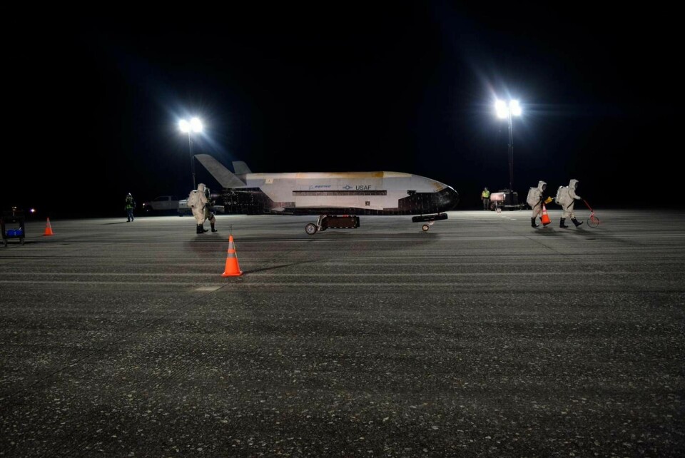 X-37B landade på Kennedy Space Center efter 780 dygn i luften. Foto: AP