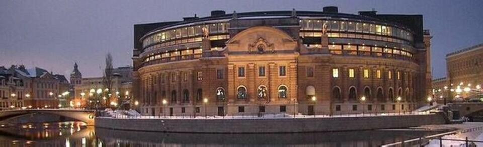 Riksdagshuset i Stockholm blir intrigernas borg inför kärnkraftsomröstningen den 17 juni. Foto: Christian Gidlöf/Wikimedia Commons