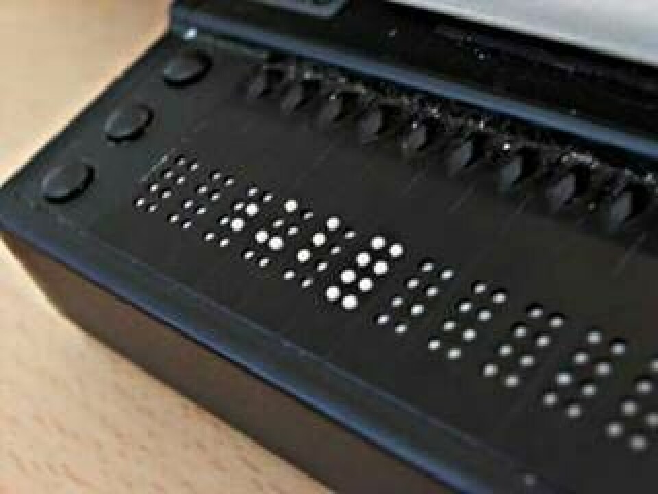 Degens brailledisplayer visar ofta bara en textrad i taget.