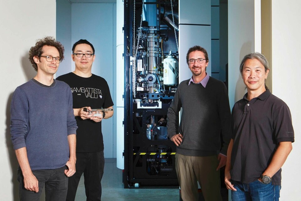 Från vänster till höger: Tom Willhammar, Hongyi Xu, Thomas Thersleff and Cheuk-Wai Tai.
