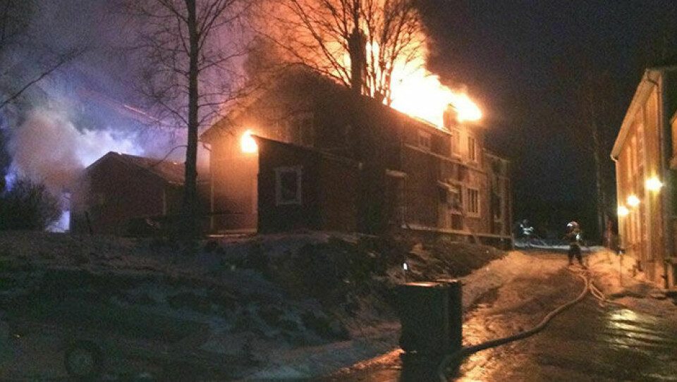 Villabranden i Hamre bröt ut tidigt i januari 2015. Foto: Magnus Jonsson