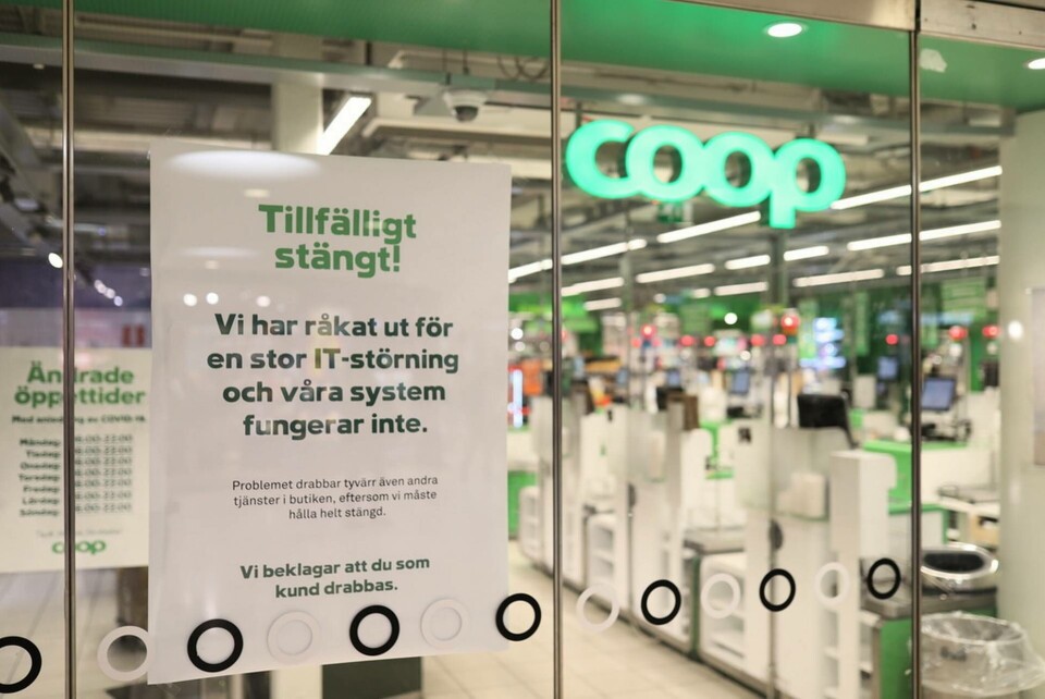 En stängd Coop-butik i Stockholm. Foto: Foto: Ali Lorestani En stängd Coop-butik i Stockholm. Foto: Foto: Ali Lorestani