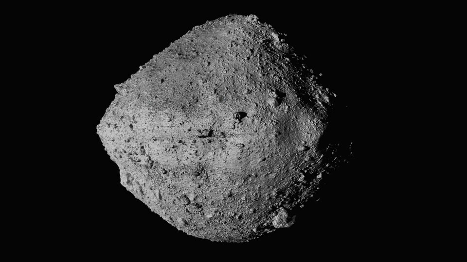 Asteroiden Bennu fotograferad från rymdsonden Osiris-Rex. Foto: Nasa/Goddard/University of Arizona/CSA/York/MDA/AP/TT