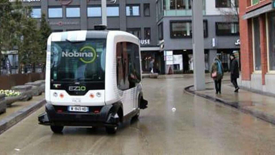 Nobinas förarlösa buss. Foto: Nobina Nobinas förarlösa buss. Foto: Nobina