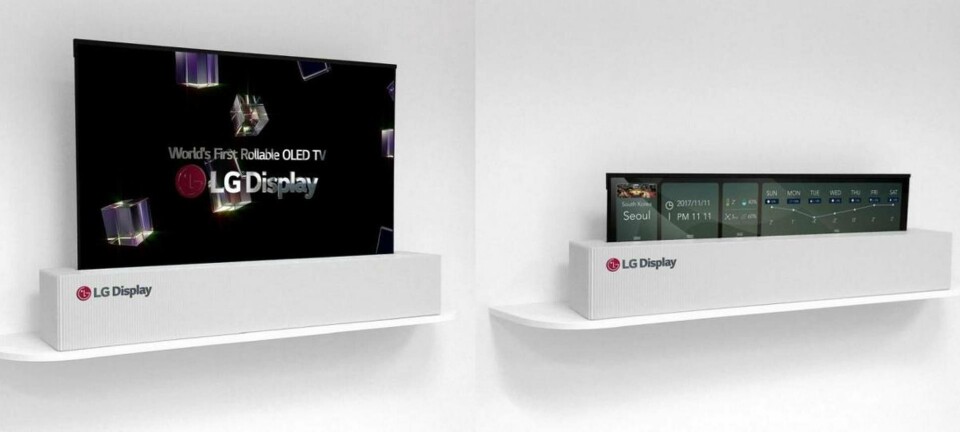 Rullbar tv från LG. Foto: LG Rullbar tv från LG. Foto: LG