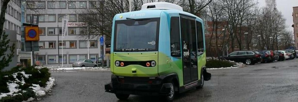 Bussen som ska trafikera Kistagången är en Easymile EZ10. Foto: Nobina Bussen som ska trafikera Kistagången är en Easymile EZ10. Foto: Nobina
