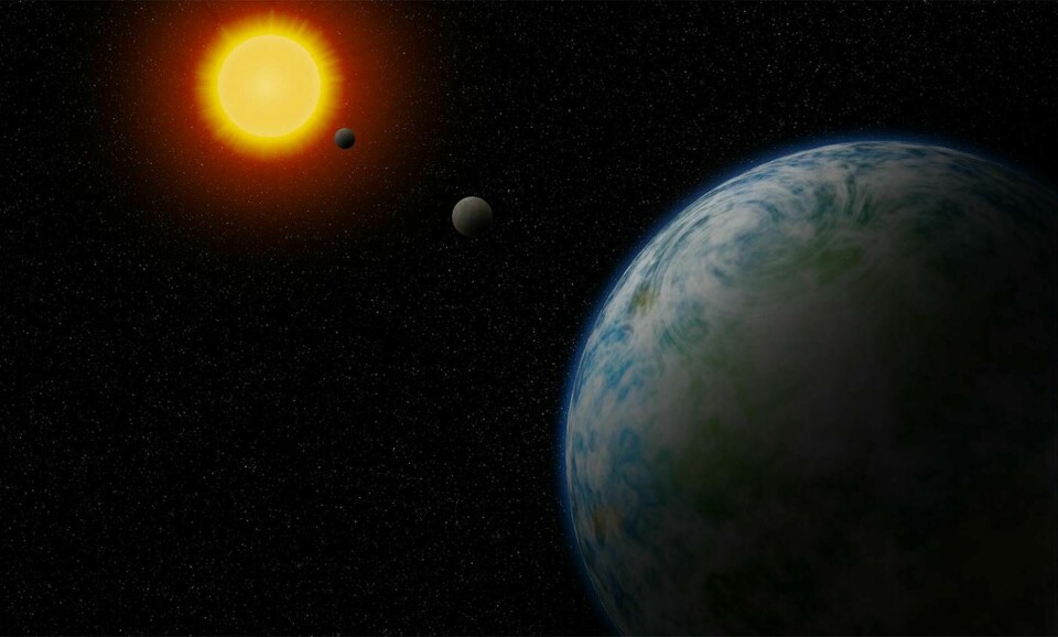 En illustration av nyupptäckta exoplaneter. Foto: Robin Dienel, courtesy of the Carnegie Institution for Science