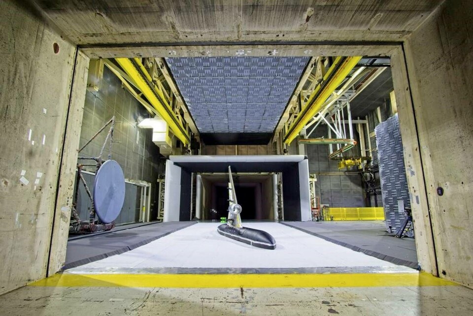Vingen som testas vid Langley Research Center är byggd i skala 1:10. Foto: Nasa Vingen som testas vid Langley Research Center är byggd i skala 1:10. Foto: Nasa