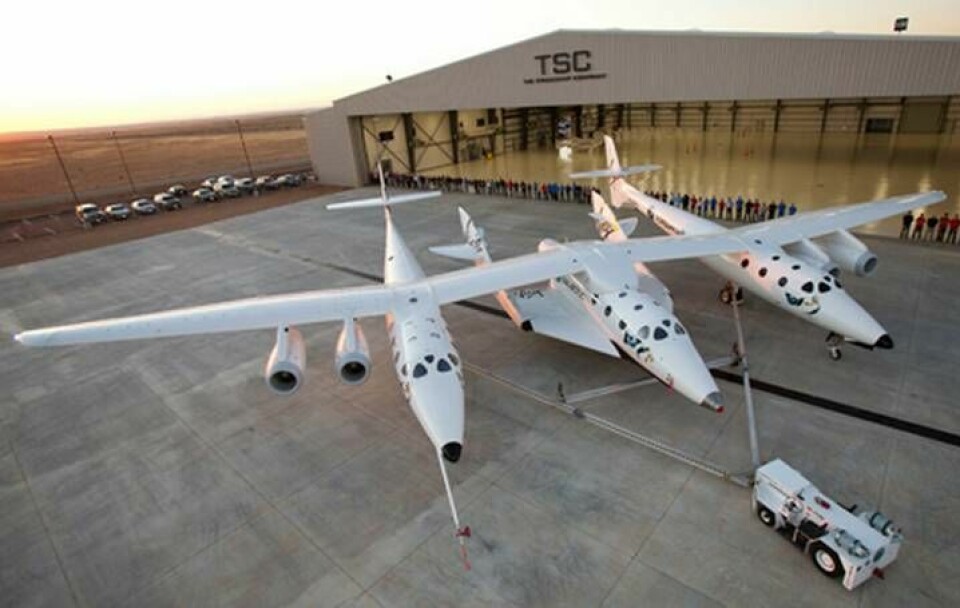 I fabriken som ska montera Bransons rymdplan arbetar 80 personer. Foto: The Spaceship Company.