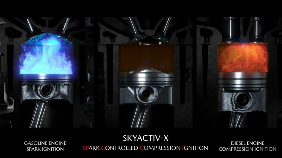 Mazdas Skyactive-X. Foto: Mazda /skärmdump youtube