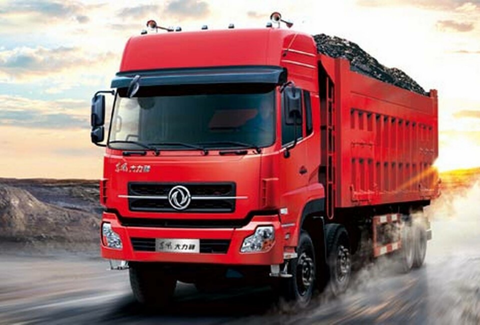 Dongfeng Kinland, tung lastbil från nya samarbetspartnern. Foto: Volvo pressbild Dongfeng Kinland, tung lastbil från nya samarbetspartnern. Foto: Volvo pressbild