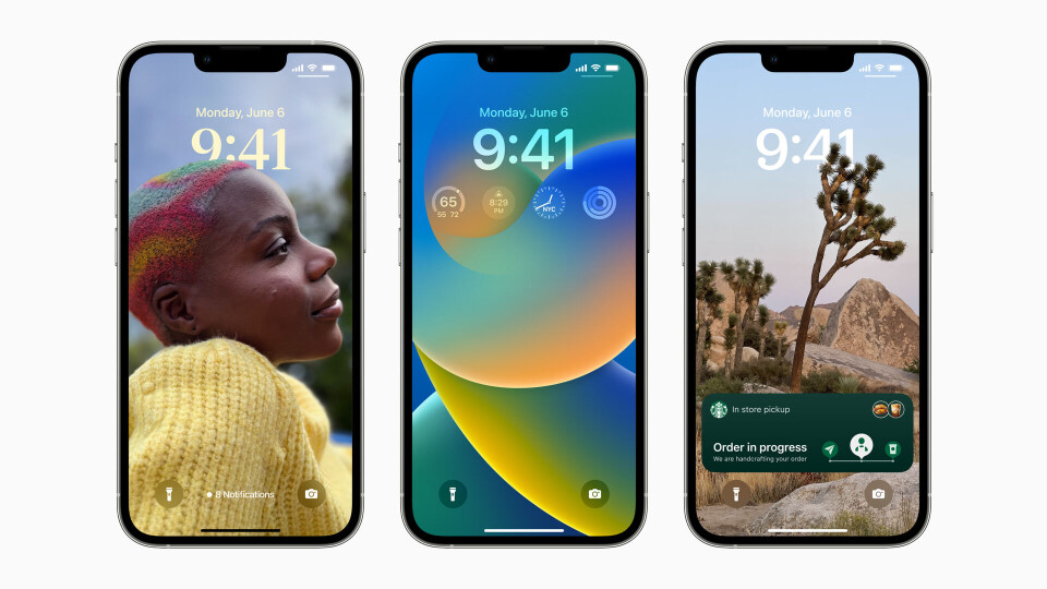 Låsskärmen får en ny roll kommande Ios 16. Foto: Press Låsskärmen får en ny roll kommande Ios 16. Foto: Press