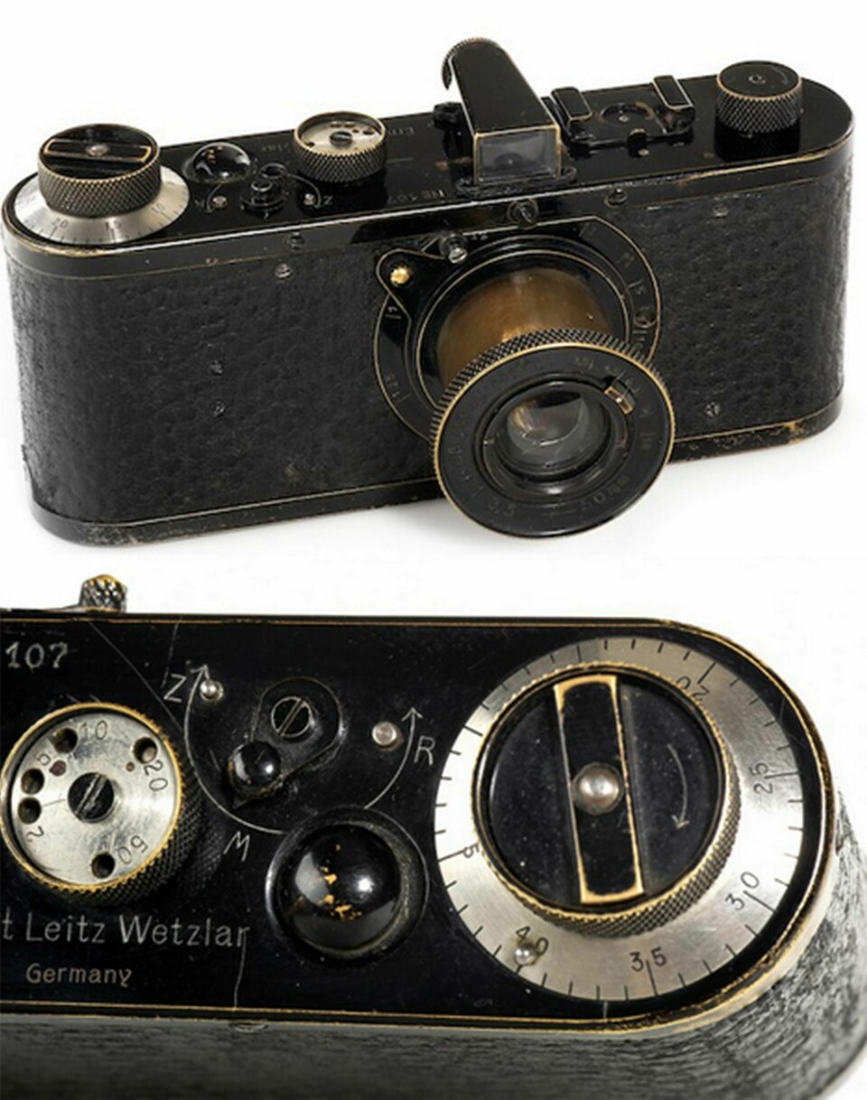 Kameran från 1923 skickades ursprungligen till USA för en patentansökan. Foto: Westlicht Photographica Auction