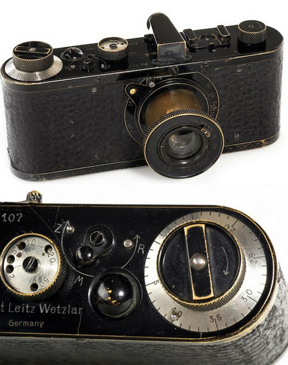 Kameran från 1923 skickades ursprungligen till USA för en patentansökan. Foto: Westlicht Photographica Auction Kameran från 1923 skickades ursprungligen till USA för en patentansökan. Foto: Westlicht Photographica Auction