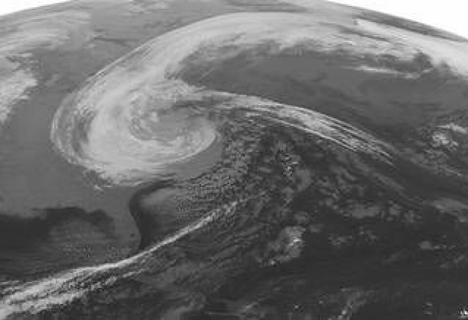 Satellitbild från NOAA. Foto: AP /Weather Underground/Scanpix
