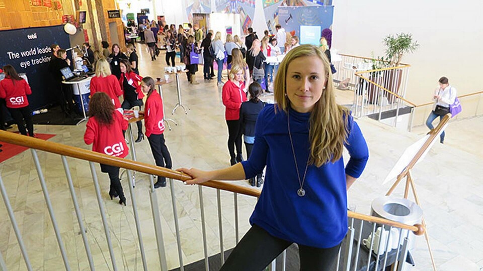 Sara Hermansson, Scania, var en av talarna på årets Women in Tech. Foto: Ada Fredelius Sara Hermansson, Scania, var en av talarna på årets Women in Tech. Foto: Ada Fredelius