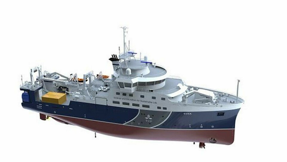 Forskningsfartyget byggs just nu på ett varv i Spanien och kommer att döpas till Svea. Foto: Skipsteknisk