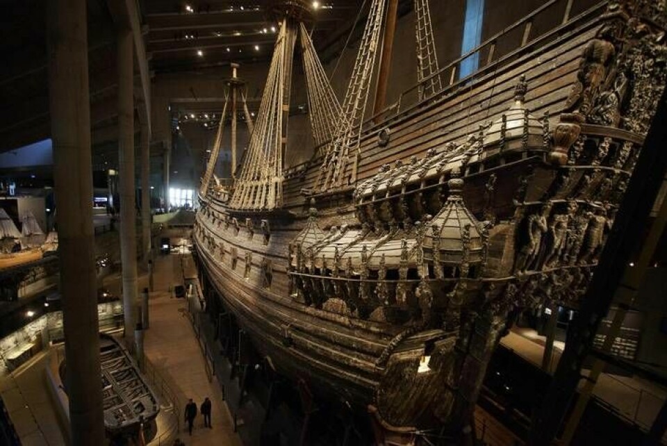 Vasa sjösattes 1627, och sjönk på sin jungfrufärd 10 augusti 1628. Skeppet bärgades 1961 och Vasamuseet invigdes 1990. Foto: Jörgen Appelgren
