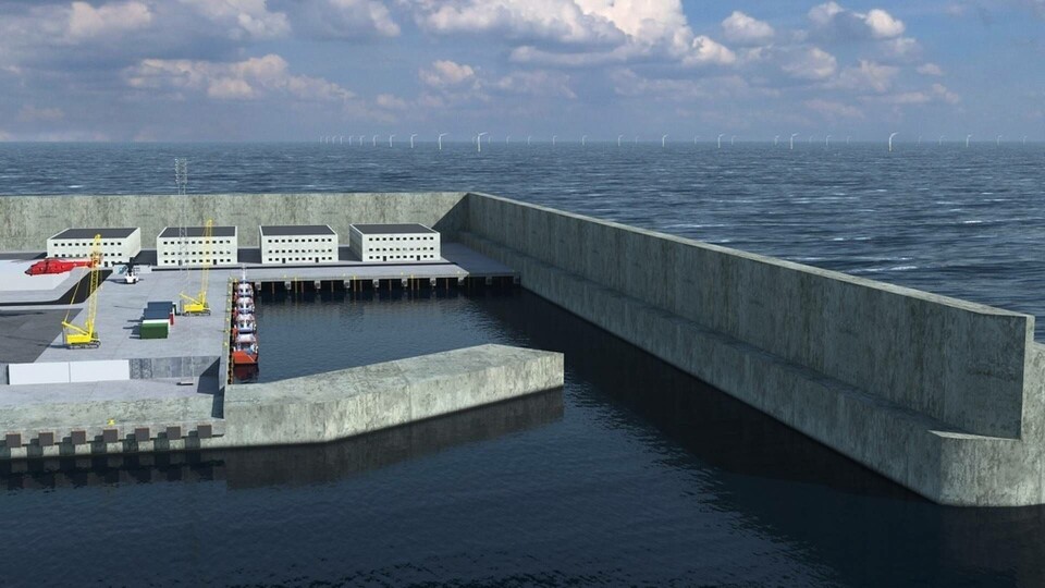 Illustration av planerad energi-ö, av danska Energinet. Illustration av planerad energi-ö, av danska Energinet.