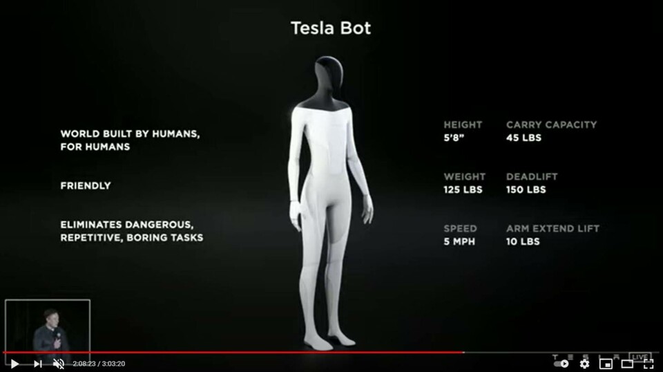 Skärmbild från Teslas presentation via Youtube under Tesla AI. Foto: Tesla/Youtube Skärmbild från Teslas presentation via Youtube under Tesla AI. Foto: Tesla/Youtube