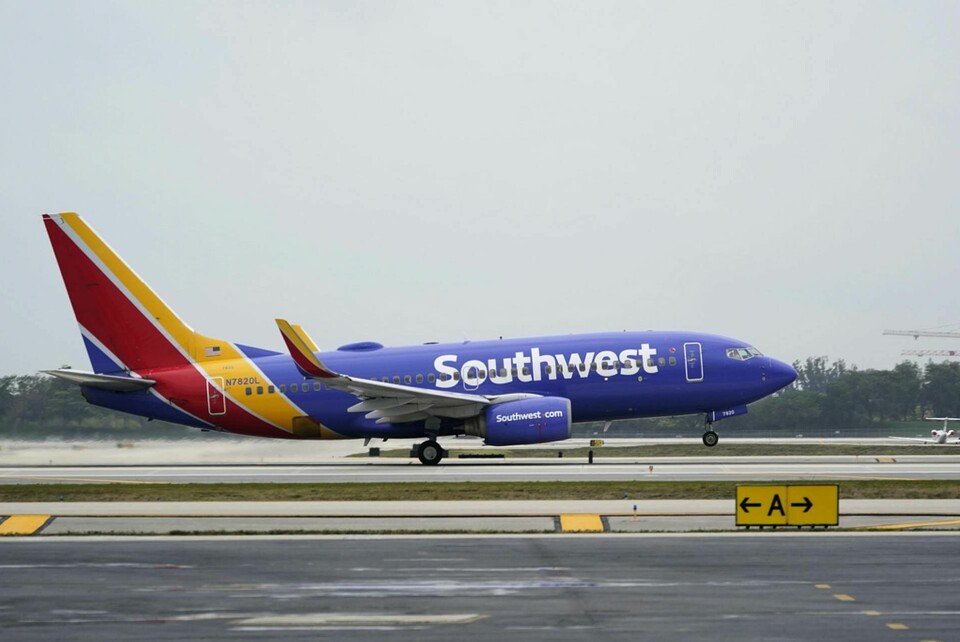 Tekniska problem med en vädertjänst försenade Southwest Airlines flighter. Foto: Wilfredo Lee/AP/TT