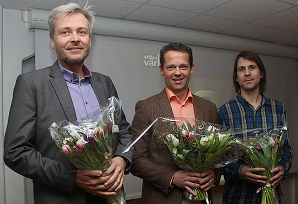 Avidicare tog med segern i den regionala finalen i Lund plats på 33-listan i konkurrens med två andra kandidater. Från vänster Fredrik Beckman, vd och grundare Pingpal, Peter Ekolind, vd Avidicare och Jan Erik Solem vd och grundare Mapillary. Foto: Marie Alpman Avidicare tog med segern i den regionala finalen i Lund plats på 33-listan i konkurrens med två andra kandidater. Från vänster Fredrik Beckman, vd och grundare Pingpal, Peter Ekolind, vd Avidicare och Jan Erik Solem vd och grundare Mapillary. Foto: Marie Alpman